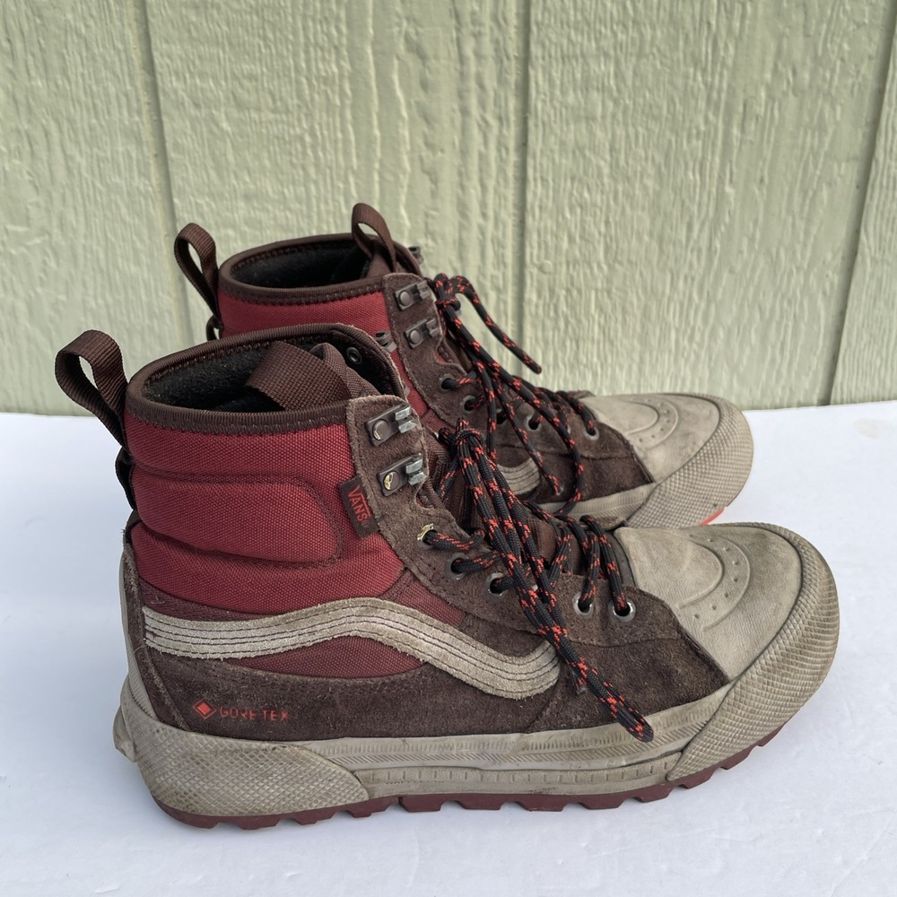 Vans Sk8-Hi MTE-3 Boots Mens 7.5 Duratherm Red Gray Hiking Cold Weather outdoor
